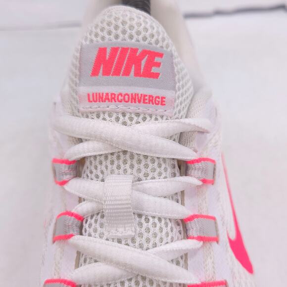 Nike Lunarconverge Athletic Training Shoe Womens Size 7 852469-101 White Pink - Picture 9 of 10